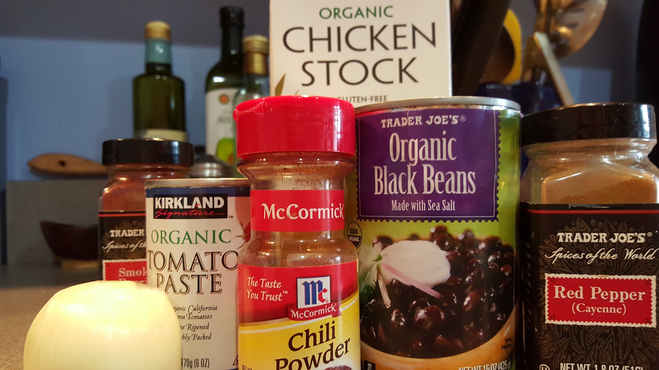 Ingredients for Black Bean Sweet Potato Soup from Garden Girl