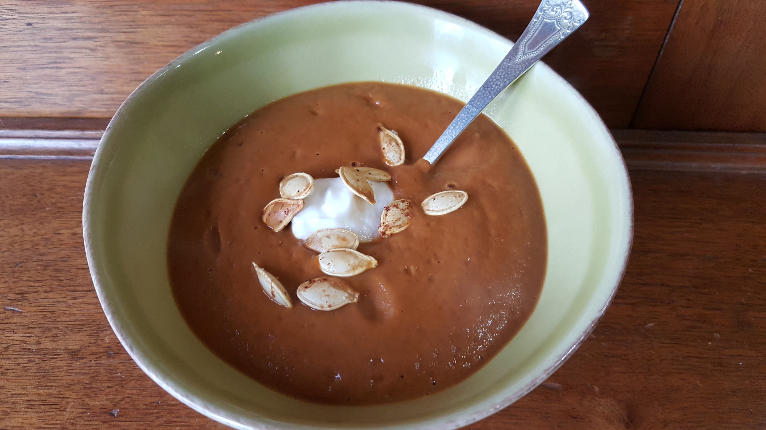 Black Bean Sweet Potato Soup from Garden Girl